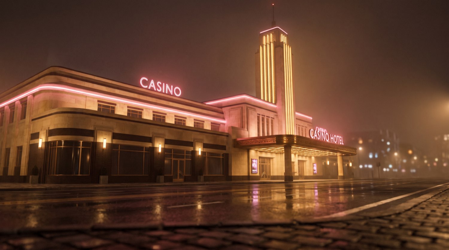 Exterior at night